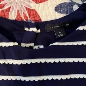 Navy blue with white stripe detail dress by tommy hilfiger in great condition.
